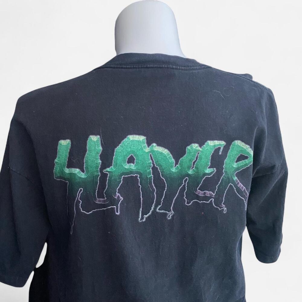 Vintage 90s Slayer 1999 Chemical Warfare Tour Concert Rock Thrash T Shirt XL - Picture 4 of 5